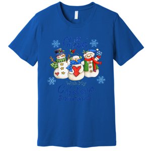 Chillin With My Cafeteria Snowmies Christmas Lunch Lady Premium T-Shirt