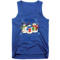 Chillin With My Cafeteria Snowmies Christmas Lunch Lady Tank Top