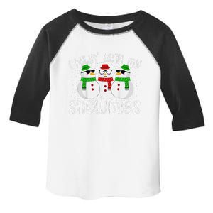 Chillin With My Snowmies Funny Cute Christmas Snowmen Toddler Fine Jersey T-Shirt