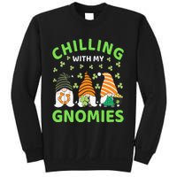 Chilling With My Gnomies St Patricks Day Gnome Shamrocks Sweatshirt