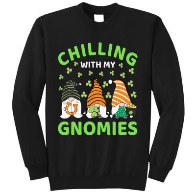 Chilling With My Gnomies St Patricks Day Gnome Shamrocks Sweatshirt