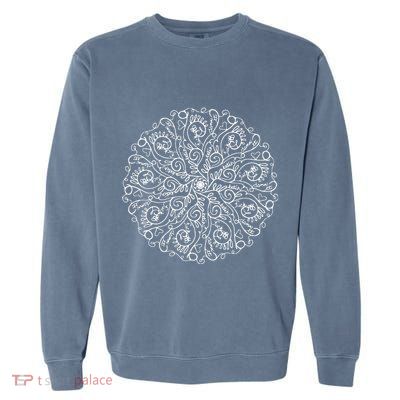 Curse Word Mandala Graphic Garment-Dyed Sweatshirt