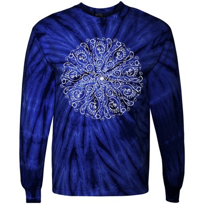 Curse Word Mandala Graphic Tie-Dye Long Sleeve Shirt