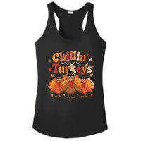 Chillin With My Turkeys Thanksgiving Family Matching Ladies PosiCharge Competitor Racerback Tank