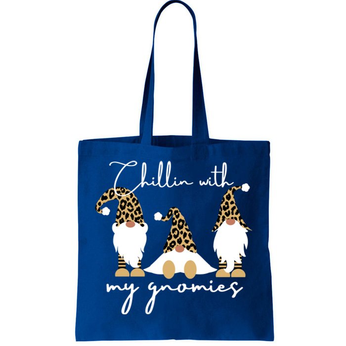 Chillin With My Gnomies Leopard Print Gnomes S Cool Gift Tote Bag