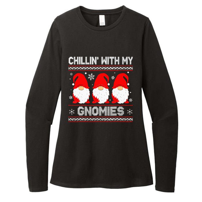 Chillin With My Gnomies Matching Family Christmas Gnome Womens CVC Long Sleeve Shirt