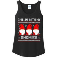 Chillin With My Gnomies Matching Family Christmas Gnome Ladies Essential Tank