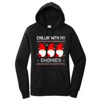 Chillin With My Gnomies Matching Family Christmas Gnome Women's Pullover Hoodie