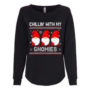 Chillin With My Gnomies Matching Family Christmas Gnome Womens California Wash Sweatshirt