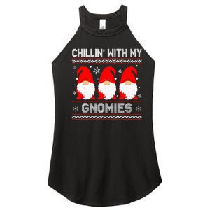 Chillin With My Gnomies Matching Family Christmas Gnome Women's Perfect Tri Rocker Tank