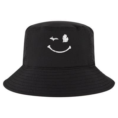 Cute Winking Michigan Mi Native Michigander Gift Cool Comfort Performance Bucket Hat
