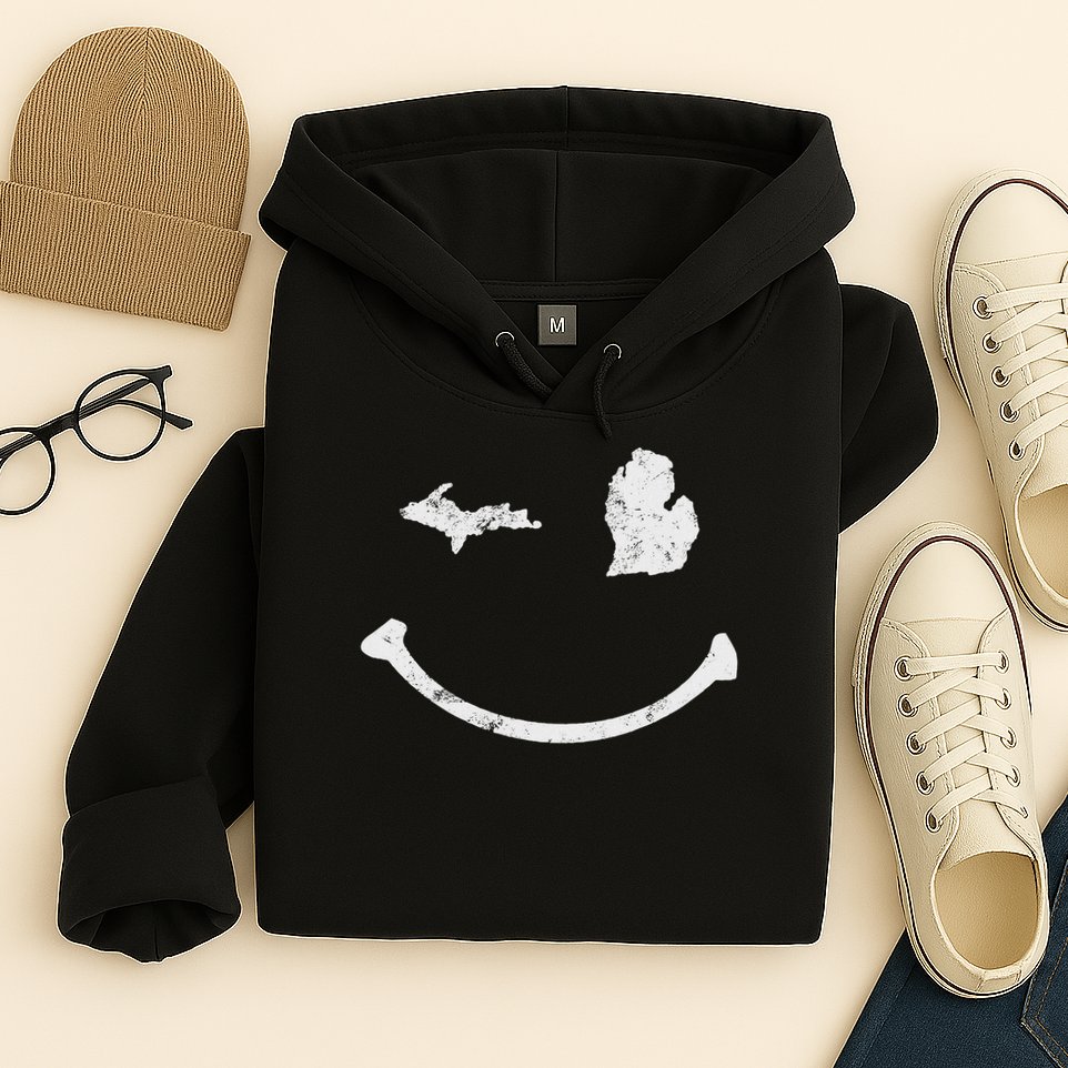 Cute Winking Michigan Mi Native Michigander Gift Hoodie