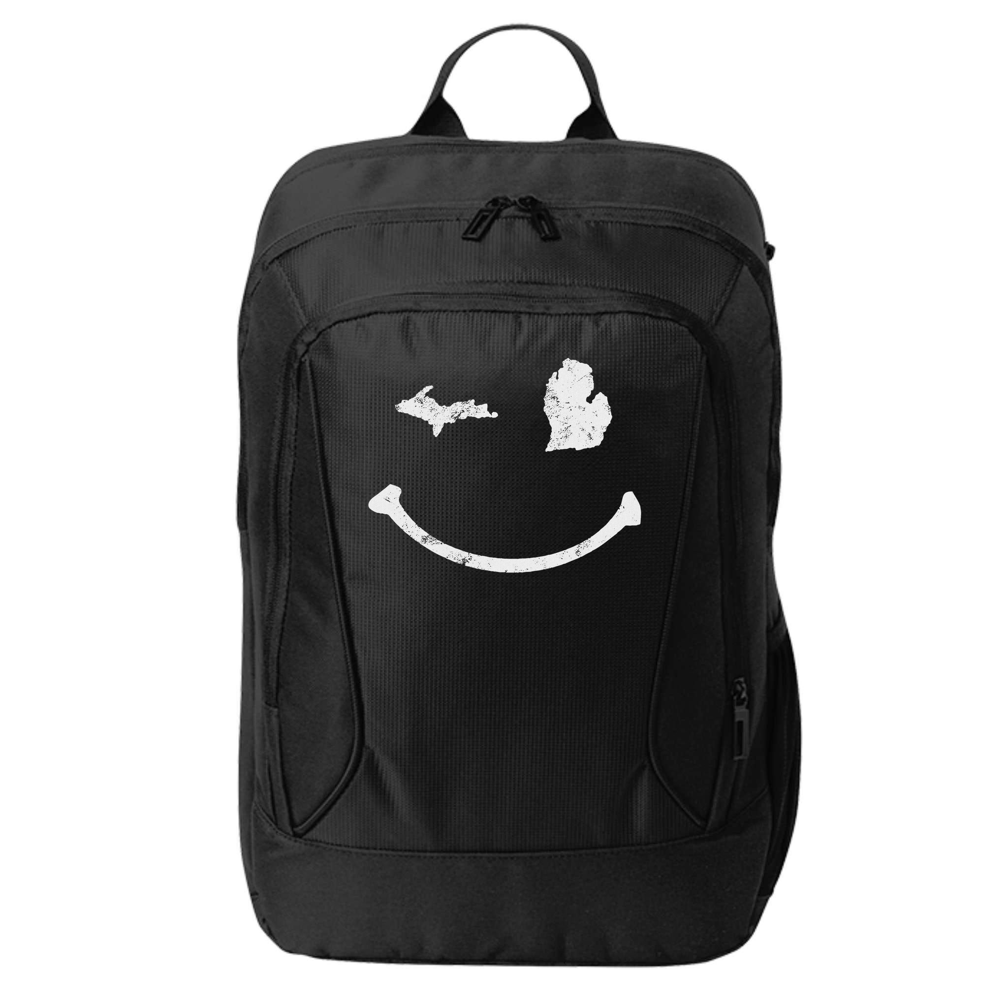 Cute Winking Michigan Mi Native Michigander Gift City Backpack