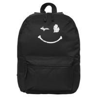 Cute Winking Michigan Mi Native Michigander Gift 16 in Basic Backpack