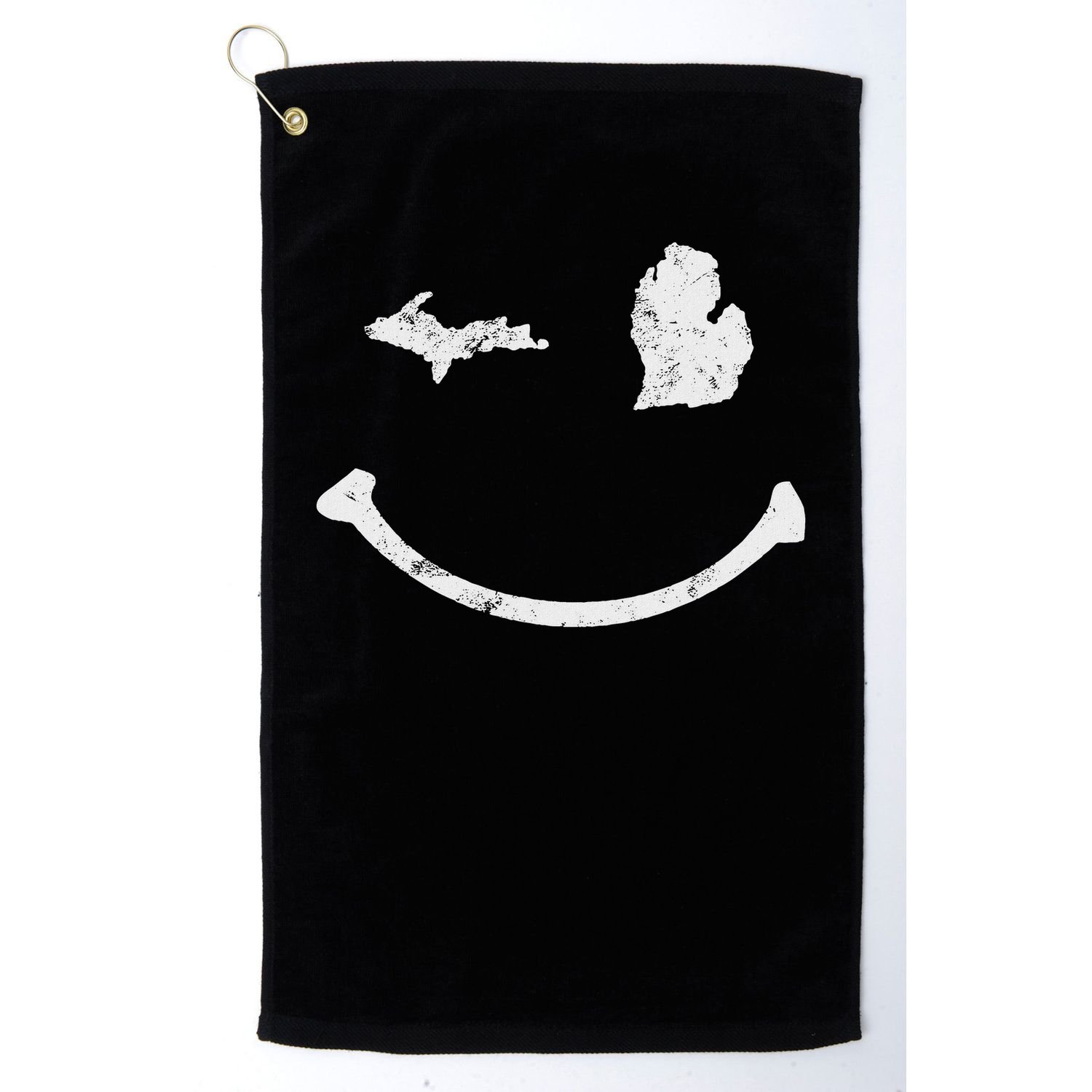 Cute Winking Michigan Mi Native Michigander Gift Golf Towel