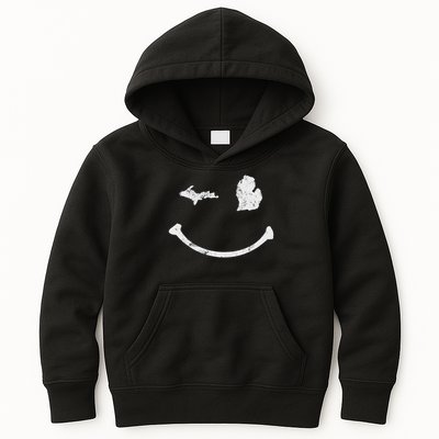 Cute Winking Michigan Mi Native Michigander Gift Kids Hoodie