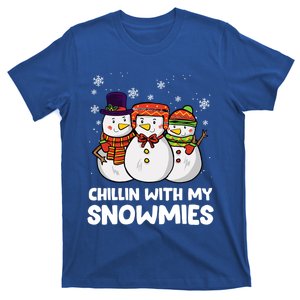 Chillin With My Snowmies Christmas Friends Winter Snow Cute Gift T-Shirt