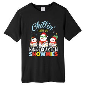 Chillin With My Kindergarten Snowmies Teacher Christmas Xmas Tall Fusion ChromaSoft Performance T-Shirt