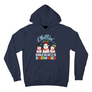 Chillin With My Kindergarten Snowmies Teacher Christmas Xmas Hoodie