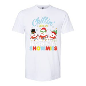 Chillin With My Kindergarten Snowmies Teacher Christmas Xmas Softstyle CVC T-Shirt