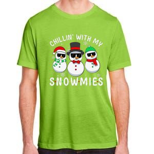 Chillin With My Snowmies Snowman Christmas Pajama Adult ChromaSoft Performance T-Shirt