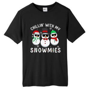 Chillin With My Snowmies Snowman Christmas Pajama Tall Fusion ChromaSoft Performance T-Shirt