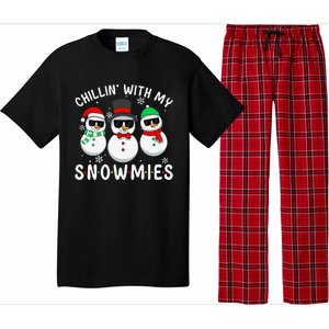 Chillin With My Snowmies Snowman Christmas Pajama Pajama Set