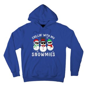 Chillin With My Snowmies Snowman Christmas Pajama Hoodie