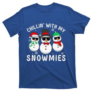 Chillin With My Snowmies Snowman Christmas Pajama T-Shirt