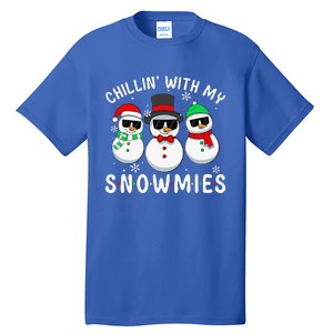 Chillin With My Snowmies Snowman Christmas Pajama Tall T-Shirt