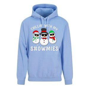 Chillin With My Snowmies Snowman Christmas Pajama Unisex Surf Hoodie