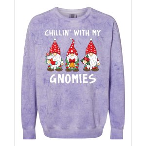 Chillin With My Gnomies Christmas Holiday Colorblast Crewneck Sweatshirt