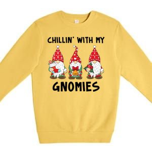 Chillin With My Gnomies Christmas Holiday Premium Crewneck Sweatshirt