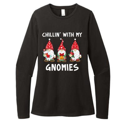 Chillin With My Gnomies Christmas Holiday Womens CVC Long Sleeve Shirt