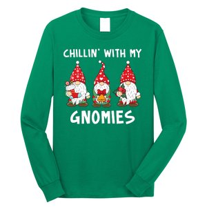 Chillin With My Gnomies Christmas Holiday Long Sleeve Shirt