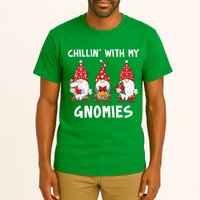Chillin With My Gnomies Christmas Holiday Tall T-Shirt