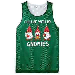 Chillin With My Gnomies Christmas Holiday Mesh Reversible Basketball Jersey Tank