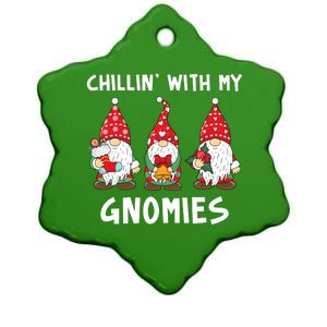 Chillin With My Gnomies Christmas Holiday Ceramic Star Ornament