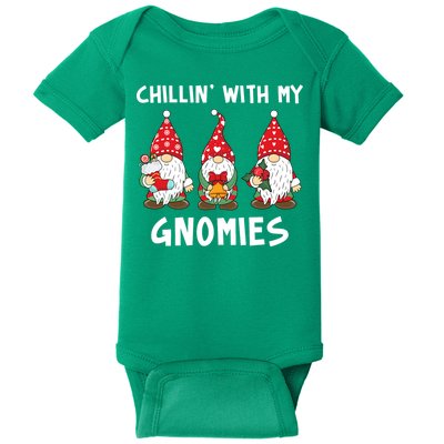 Chillin With My Gnomies Christmas Holiday Baby Bodysuit