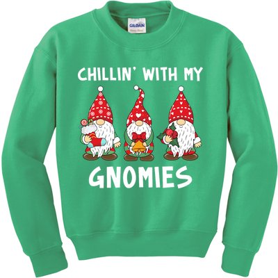 Chillin With My Gnomies Christmas Holiday Kids Sweatshirt