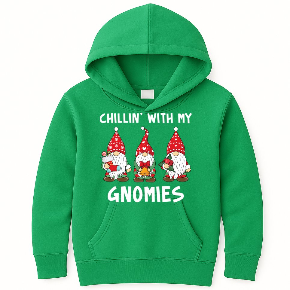 Chillin With My Gnomies Christmas Holiday Kids Hoodie