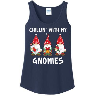 Chillin With My Gnomies Christmas Holiday Ladies Essential Tank