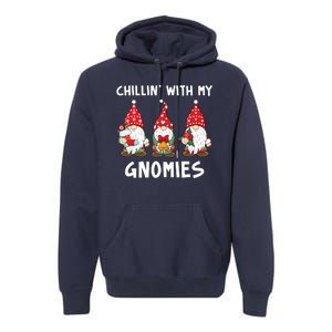 Chillin With My Gnomies Christmas Holiday Premium Hoodie