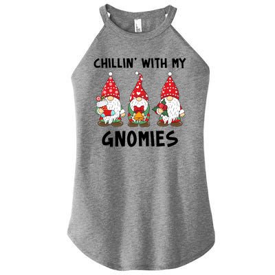 Chillin With My Gnomies Christmas Holiday Women's Perfect Tri Rocker Tank