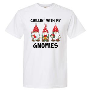 Chillin With My Gnomies Christmas Holiday Garment-Dyed Heavyweight T-Shirt