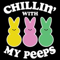 Chillin With My Peeps Drawstring Bag