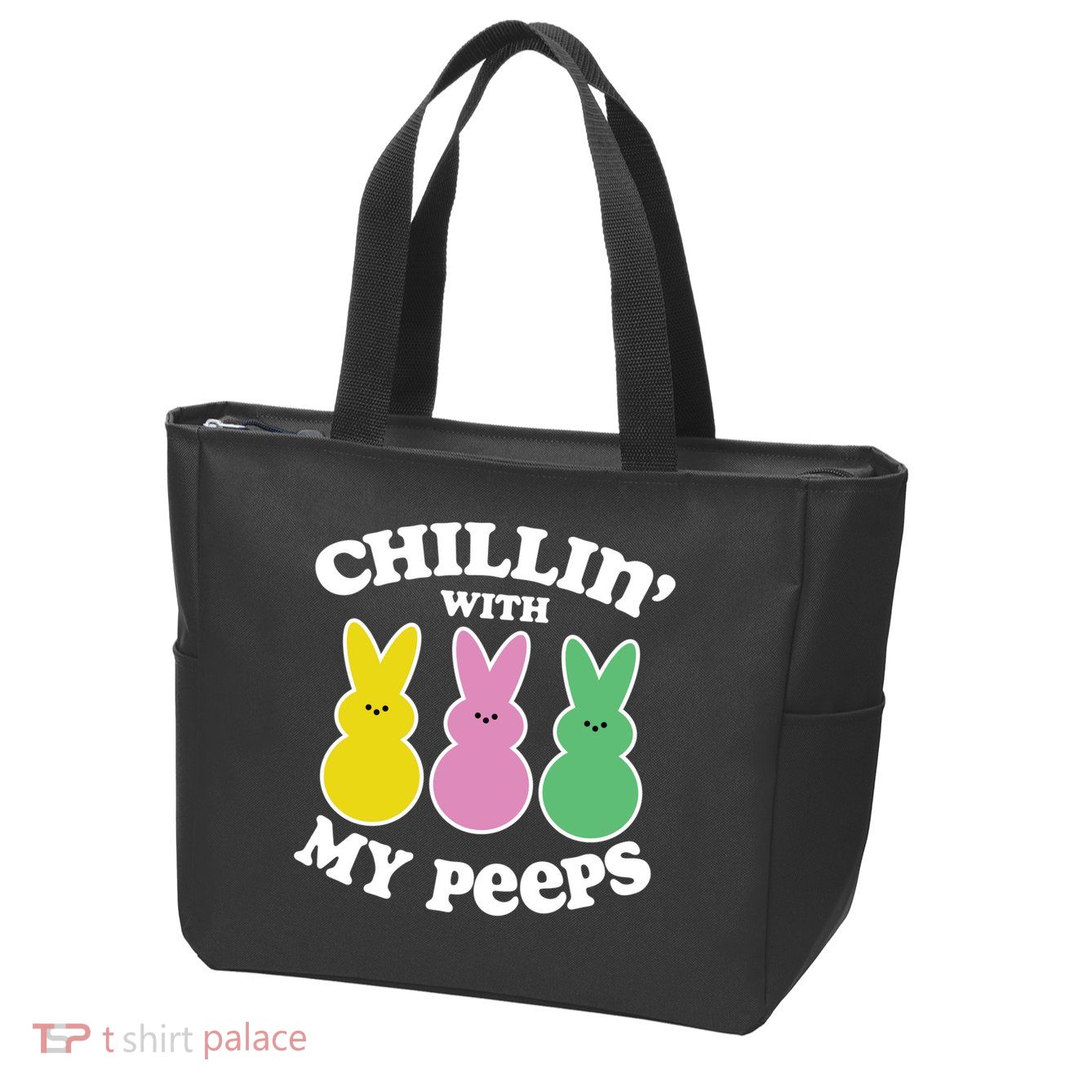 Chillin With My Peeps Zip Tote Bag