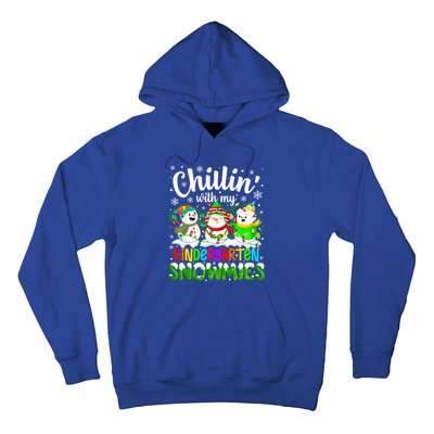 Chillin With My Kindergarten Snowmies Kindergarten Teacher Gift Hoodie