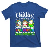 Chillin With My Kindergarten Snowmies Kindergarten Teacher Gift T-Shirt