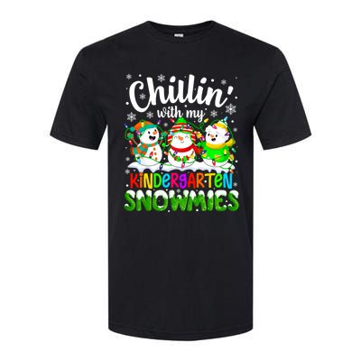 Chillin With My Kindergarten Snowmies Kindergarten Teacher Gift Softstyle CVC T-Shirt